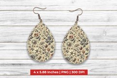 Digital Flowers Teardrop Earrings Product Image 1