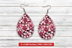 Pink Lily Teardrop Earrings Product Image 1