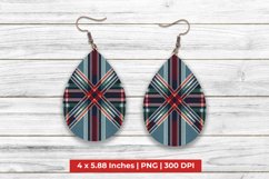 Tartan Check Teardrop Earrings Product Image 1