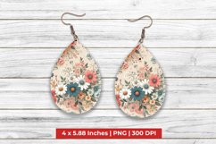 Colorful Floral Teardrop Earrings Product Image 1