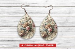 Vintage Flowers Teardrop Earrings Product Image 1