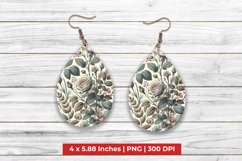 Digital Flowers Teardrop Earrings Product Image 1