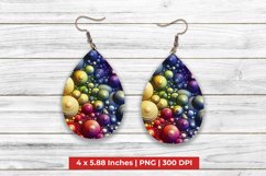 3D Colorful Teardrop Earrings Product Image 1