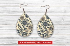 Vintage Flowers Teardrop Earrings Product Image 1