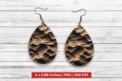 Brown Texture Teardrop Earrings Product Image 1