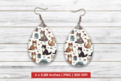 Cats Teardrop Earrings Product Image 1