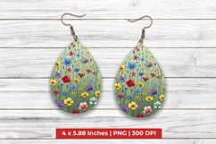 Flowers Teardrop Earrings Product Image 1