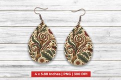 Digital Floral Teardrop Earrings Product Image 1