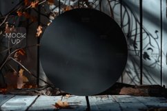 Round Black Sign Mockup, Round Sign Product Image 1