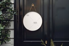 Round Door White Sign Mockup, Round Door Sign Product Image 1