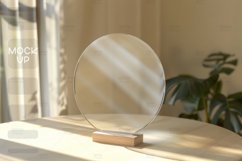 Round Acrylic Table Sign Mockup, Acrylic Table Wedding Sign Product Image 1