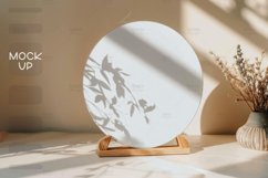 Round Acrylic Table Sign Mockup, Acrylic Table Wedding Sign Product Image 1