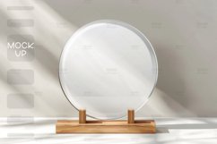 Round Acrylic Table Sign Mockup, Acrylic Table Wedding Sign Product Image 1