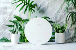 Round White Sign Mockup, Round Sign Product Image 1