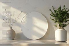 Round White Sign Mockup, Round Sign Product Image 1