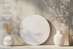 Round White Sign Mockup, Round Sign Product Image 1