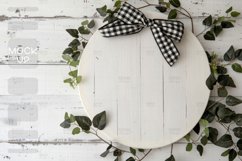 Round Door White Sign Mockup, Round Door Sign Product Image 1