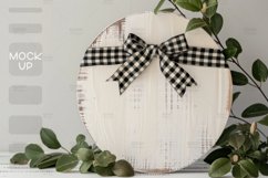 Round Door White Sign Mockup, Round Door Sign Product Image 1