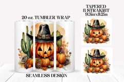 Western Country Halloween Pumpkin Sublimation Design Product Image 2