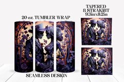 3D Halloween Skeleton Sublimation Tumbler Wrap Purple Product Image 2