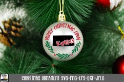 Kansas Christmas Ornament SVG File Product Image 1