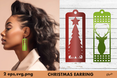 Earrings Christmas Bundle SVG, EPS, PNG Product Image 2