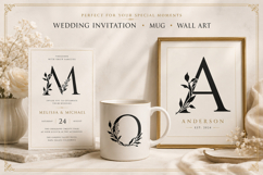 Elegant Floral Alphabet Monogram SVG Bundle Product Image 4