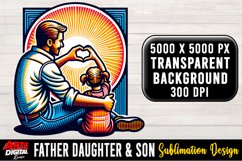 Father Daughter &amp; Son Sublimation Clipart | father's day #1 Product Image 1