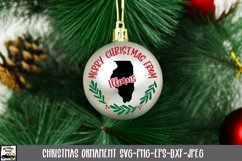 Illinois Christmas Ornament SVG File Product Image 1