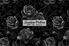 Black Rose Digital Paper pattern | Seamless Pattern Product Image 1