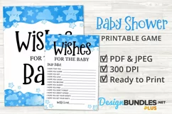 Baby Boy Shower, Wishes For Baby, Baby Shower Printable Product Image 1