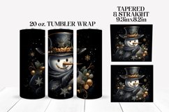 Christmas Tumbler Wrap, Snowman Sublimation Product Image 2