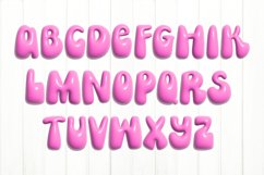 3D Inflated Alphabet Bundle PNG. Pink Puffy Alphabet PNG Product Image 2