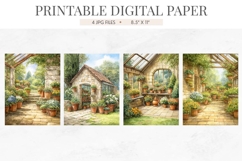 Garden Greenhouse Potted Flower Paper Product Image 2