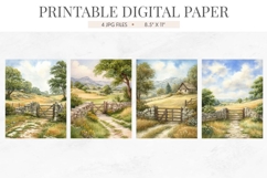 Moorland Stone Gate Digital Paper Product Image 2