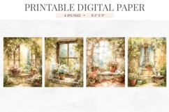 Cozy Winter Window Seat Digital Paper Product Image 2