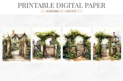 Cottagecore Garden Gate Junk Journal Pages Product Image 2