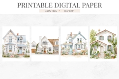 Hamptons Farmhouse Watercolor Junk Journal Pages Product Image 2