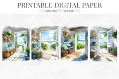 Coastal Mudroom Ocean View Junk Journal Pages Product Image 2