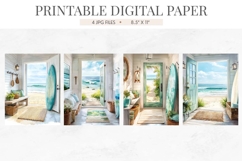 Beach Surf Shack Entryway Junk Journal Pages Product Image 2