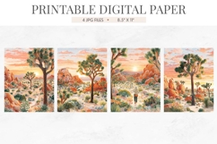 Joshua Tree Desert Sunset Junk Journal Pages Product Image 2