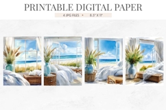 Coastal Bedroom Sea View Junk Journal Pages Product Image 2