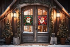 Stained Glass Merry Santa 14 PNGs Christmas Sublimation Product Image 4
