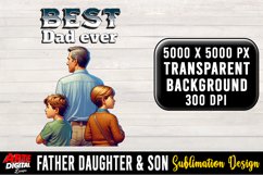 Father Daughter &amp; Son Sublimation Clipart | father's day #10 Product Image 1