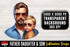 Father Daughter &amp; Son Sublimation Clipart | father's day #11 Product Image 1