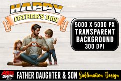 Father Daughter &amp; Son Sublimation Clipart | father's day #13 Product Image 1