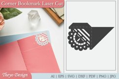 21 Design Mandala Corner Bookmark Svg | Bookmark Laser cut Product Image 2