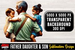 Father Daughter &amp; Son Sublimation Clipart | father's day #16 Product Image 1