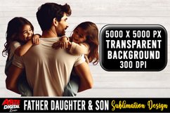 Father Daughter &amp; Son Sublimation Clipart | father's day #17 Product Image 1