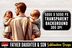 Father Daughter &amp; Son Sublimation Clipart | father's day #18 Product Image 1